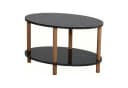 en.casa Couchtisch oval Marmoroptik schwarz Buchenholz Beine Bild 2
