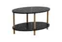 en.casa Couchtisch oval Marmoroptik schwarz Buchenholz Beine Bild 4