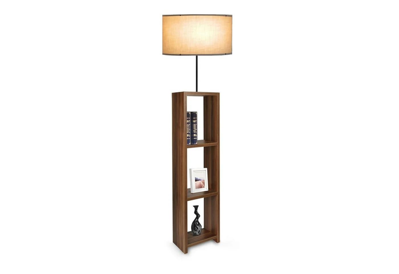 lux.pro Stehleuchte »Redditch« Beige Schwarz mit Regal E27 - Bild 2