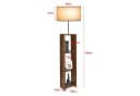 lux.pro Stehleuchte »Redditch« Beige Schwarz mit Regal E27 Bild 3