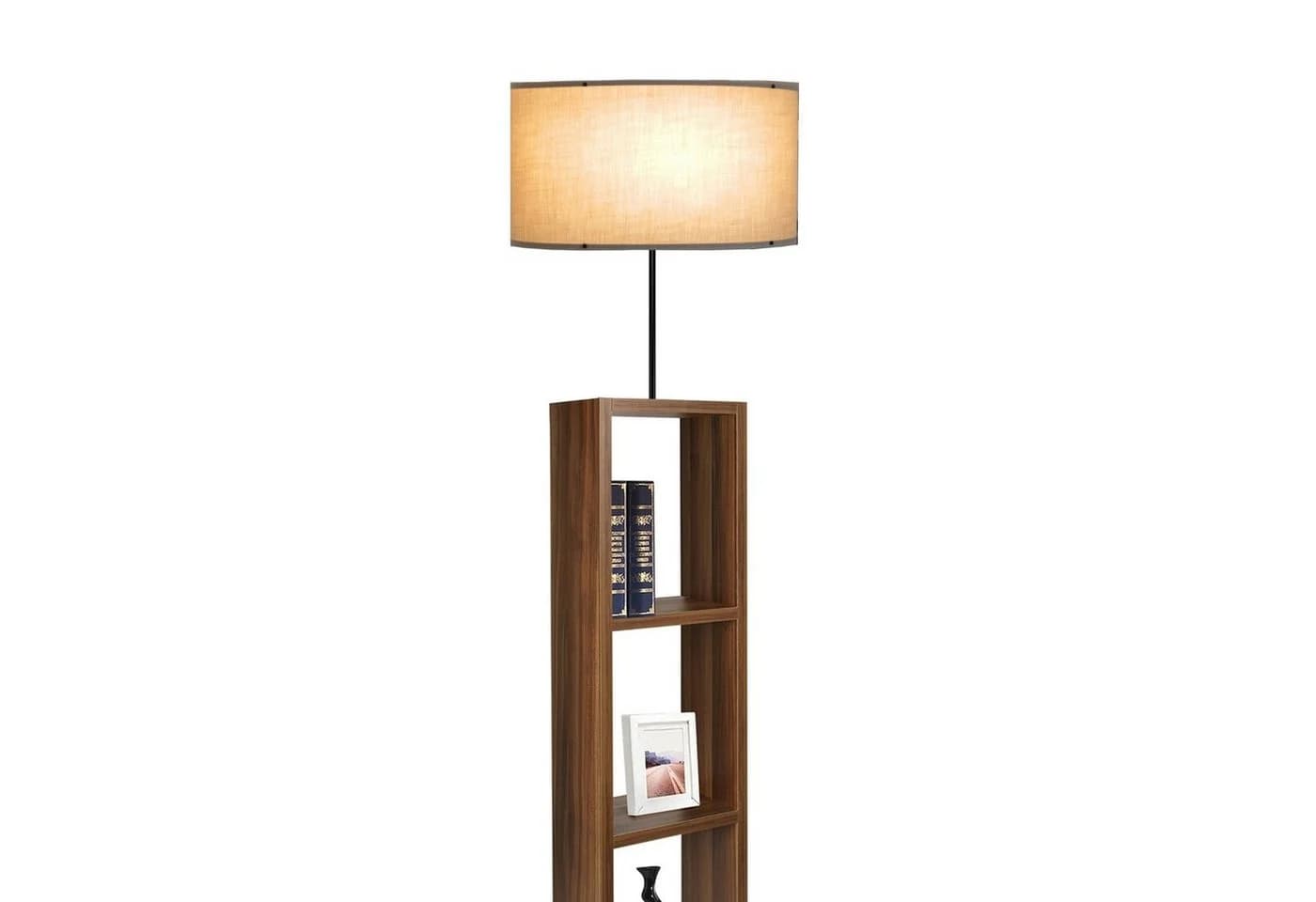 lux.pro Stehleuchte »Redditch« Beige Schwarz mit Regal E27 - Bild 4