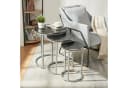 en.casa Satztisch 3er Set Bornholm Metallgestell Marmoroptik Schwarz Bild 5