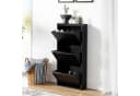 en.casa Schuhschrank Sokndal 3 Klappen Metall Schwarz Bild 1