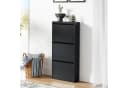 en.casa Schuhschrank Sokndal 3 Klappen Metall Schwarz Bild 3