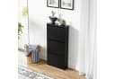 en.casa Schuhschrank Sokndal 3 Klappen Metall Schwarz Bild 4
