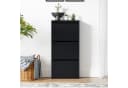 en.casa Schuhschrank Sokndal 3 Klappen Metall Schwarz Bild 5