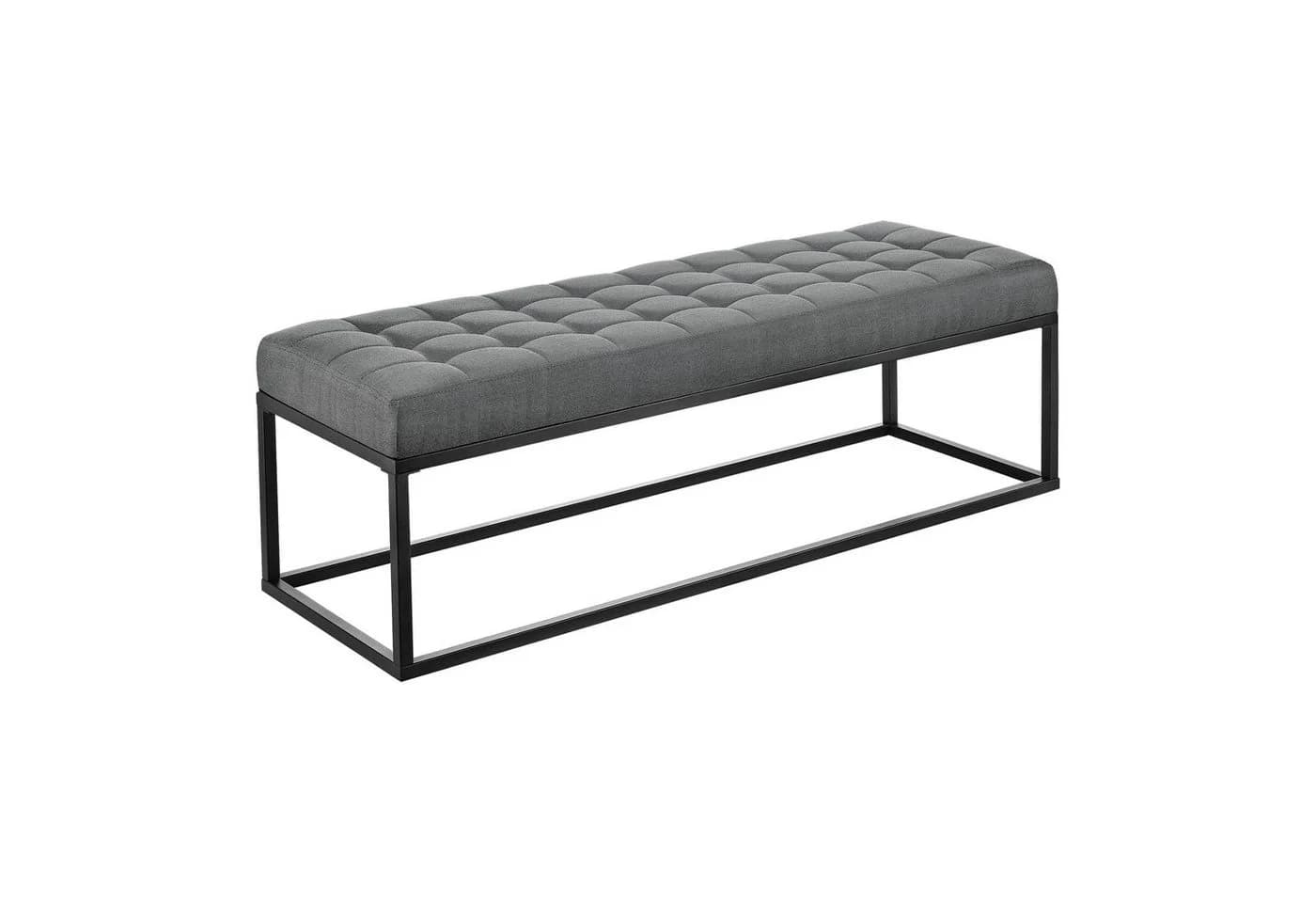 pro.tec Polsterbank Salta Grau Metall Sitzbank - Bild 2