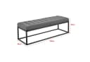 pro.tec Polsterbank Salta Grau Metall Sitzbank Bild 3