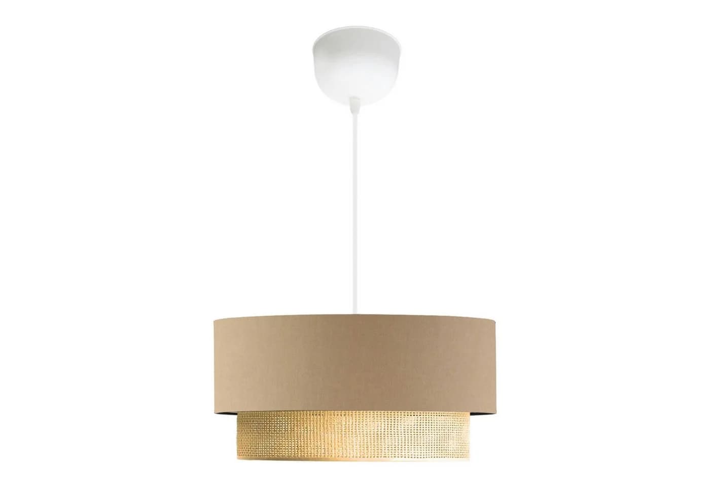 lux.pro Hängeleuchte Loughborough 1x E27 Beige/Gelb Stoff - Bild 2