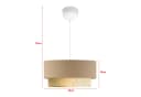 lux.pro Hängeleuchte Loughborough 1x E27 Beige/Gelb Stoff Bild 3
