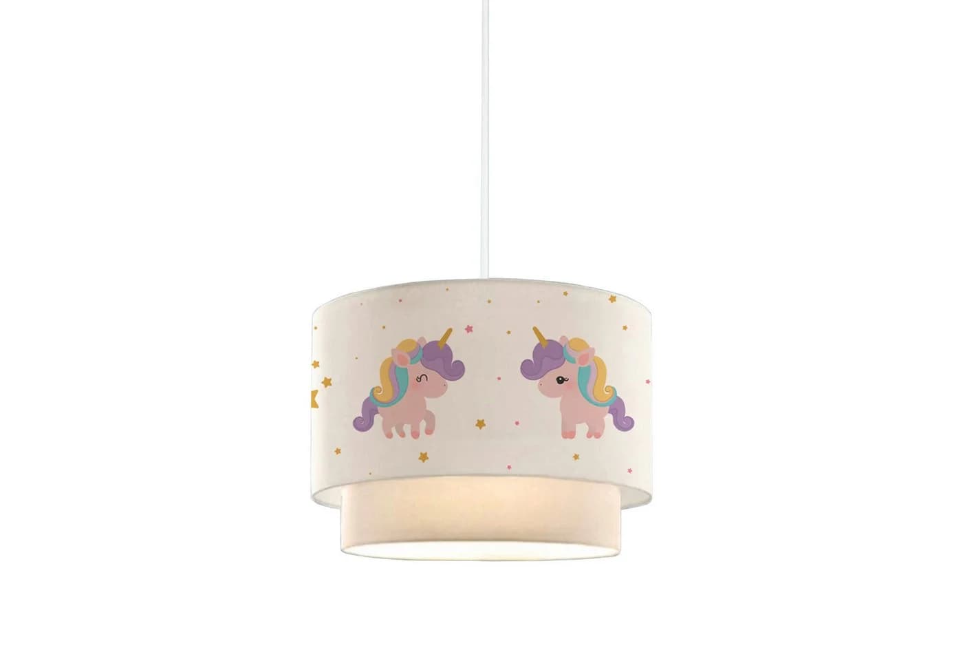 lux.pro Pendelleuchte Kinderzimmer Einhorn Höhenverstellbar Weiß - Bild 4