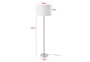 lux.pro Stehlampe Tamworth Silber Weiß E27 Modern Bild 4