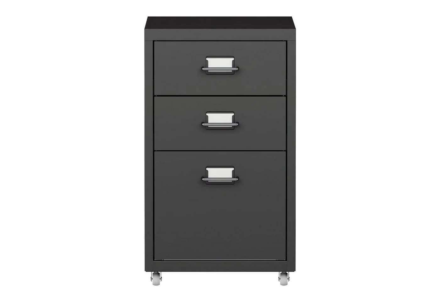 en.casa Rollcontainer »Kökar« Schubladenschrank Stahl Schwarz - Bild 5