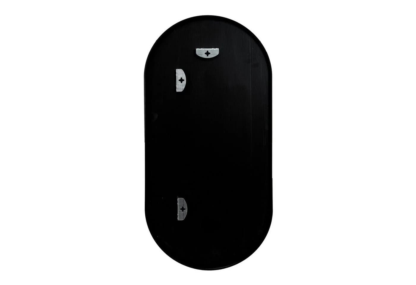 en.casa Wandspiegel Picciano Oval Aluminiumrahmen Schwarz - Bild 5