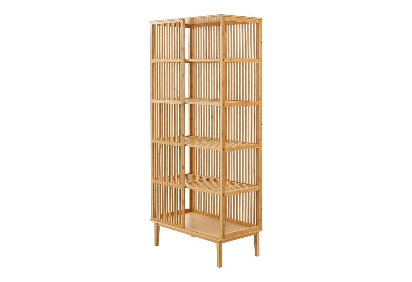 en.casa Standregal Trundholm Bambus 5 Ablagen Natur - Bild 4