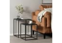 en.casa Beistelltisch 2er Set Schwarz Stahl Modern Bild 1