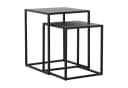 en.casa Beistelltisch 2er Set Schwarz Stahl Modern Bild 2