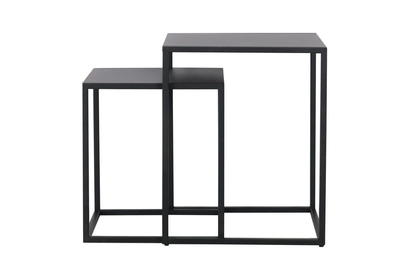 en.casa Beistelltisch 2er Set Schwarz Stahl Modern - Bild 4