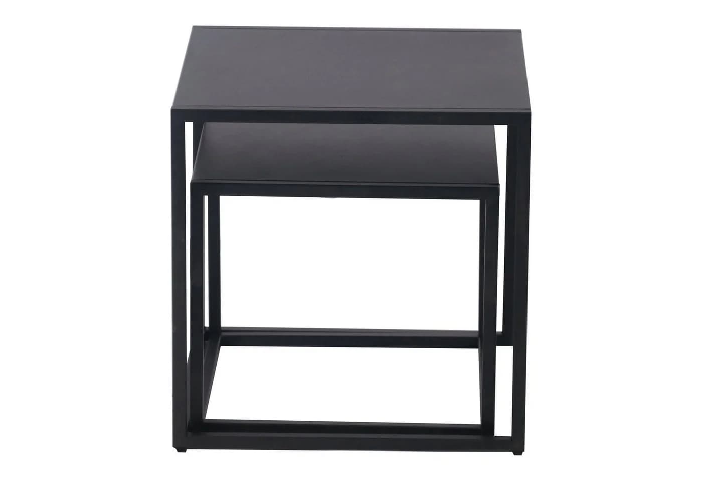 en.casa Beistelltisch 2er Set Schwarz Stahl Modern - Bild 5