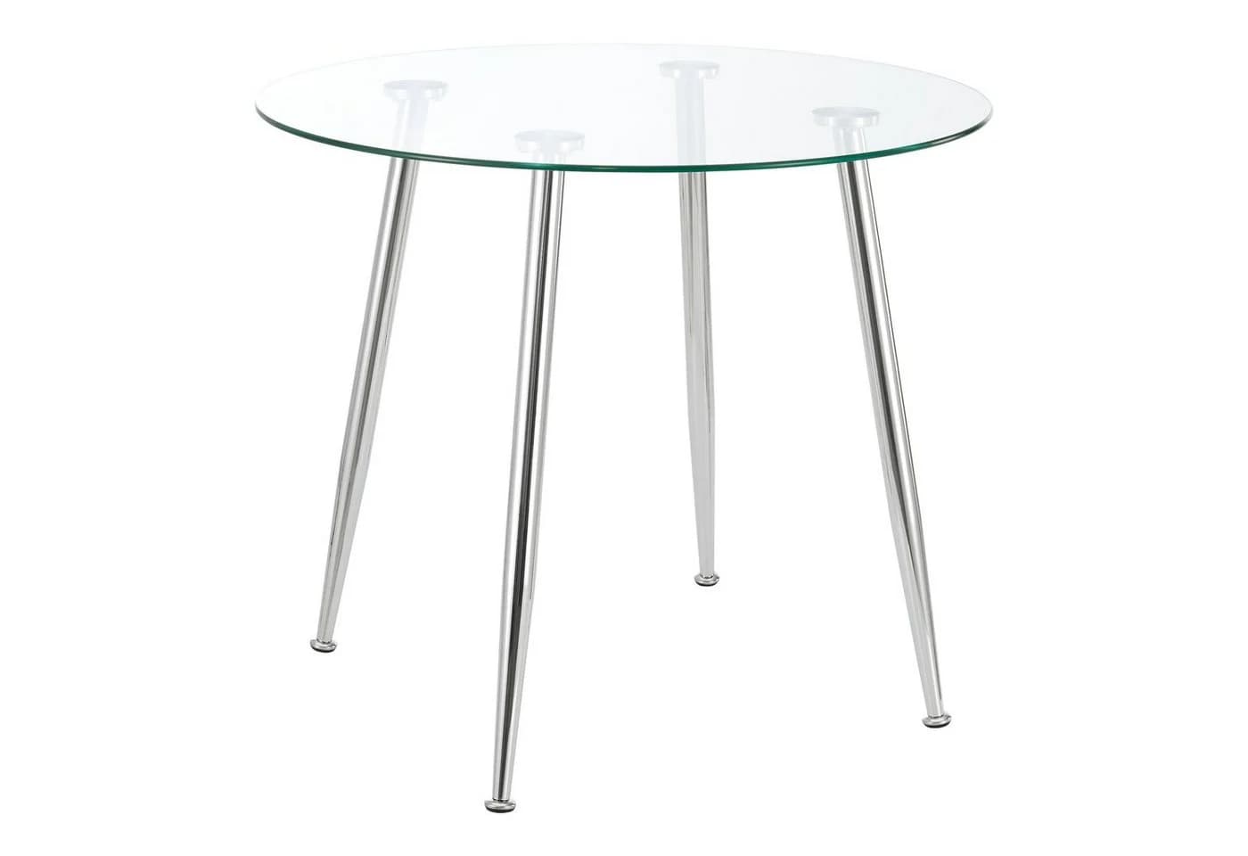 en.casa Esstisch Humppila Glastisch 87 x 75 cm Chrom - Bild 2