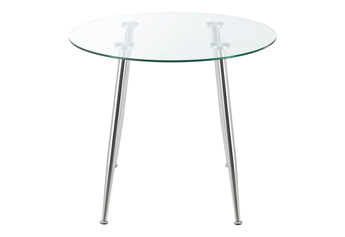 en.casa Esstisch Humppila Glastisch 87 x 75 cm Chrom - Bild 5