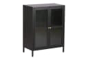 en.casa Sideboard Säkylä Schwarz Stahl mit Glastüren Bild 2