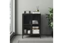 en.casa Sideboard Säkylä Schwarz Stahl mit Glastüren Bild 3