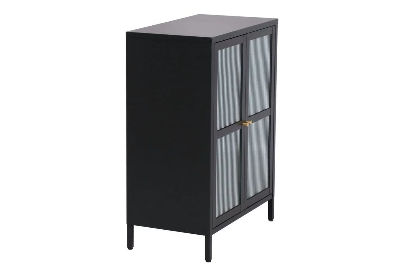 en.casa Sideboard Säkylä Schwarz Stahl mit Glastüren - Bild 5