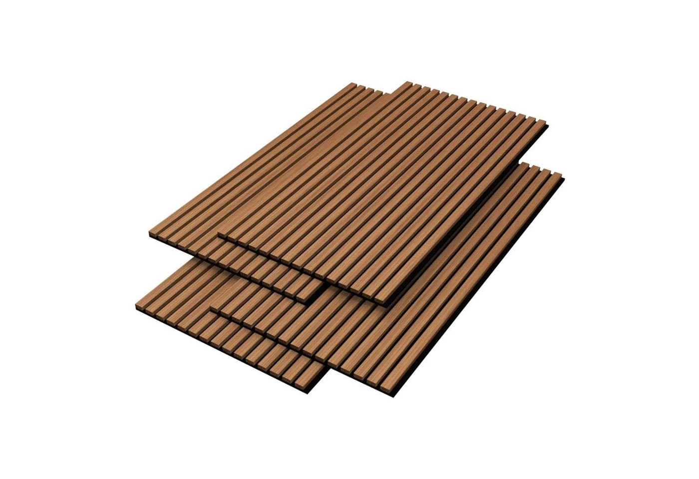 neu.holz 3D Wandpaneel Vang Akustik 4er Set Teak - Bild 2
