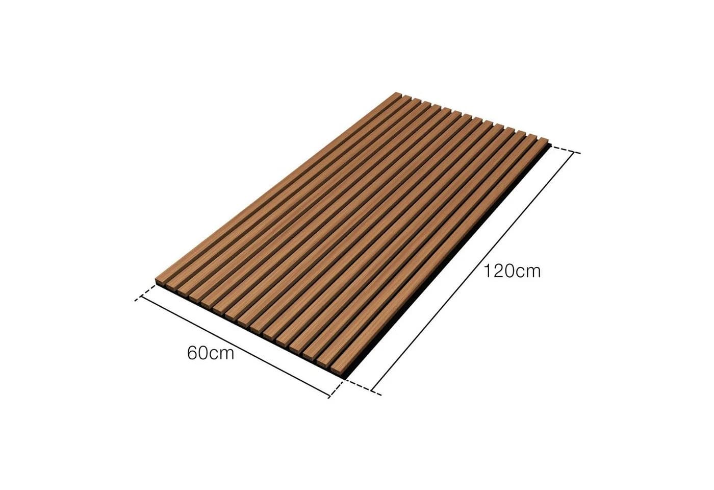 neu.holz 3D Wandpaneel Vang Akustik 4er Set Teak - Bild 4