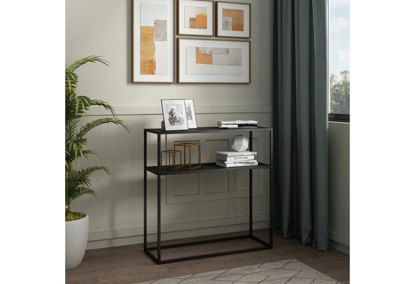 en.casa Konsolentisch Schwarz Metall Modern - Bild 2