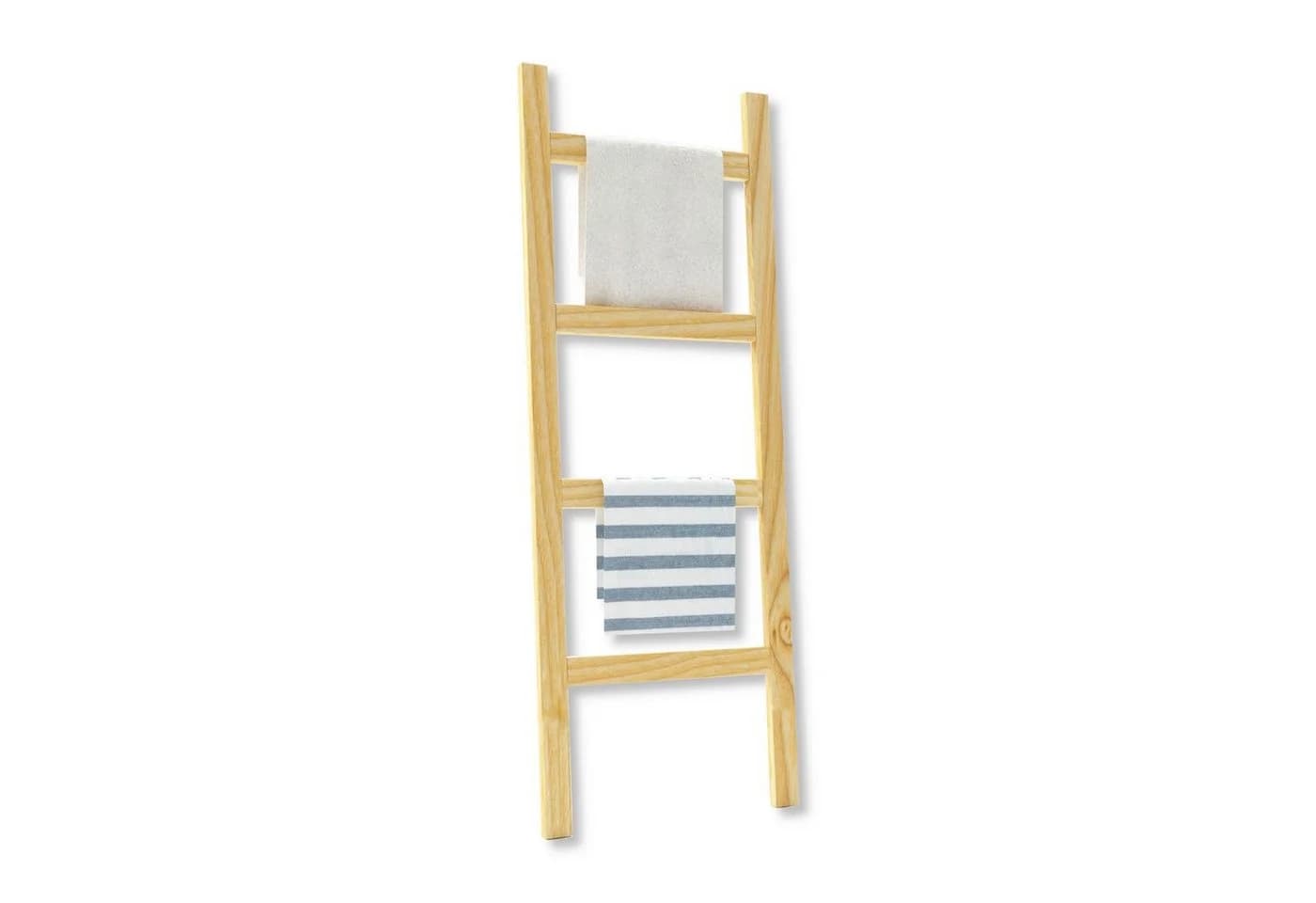 en.casa Handtuchleiter Luumäki Kiefernholz 4 Sprossen Natur - Bild 2