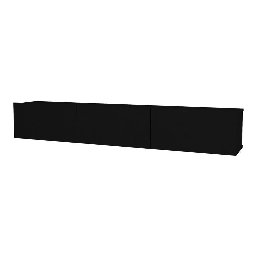 [en.casa] TV-Element Schwarz Modernes Lowboard mit 3 Fächern