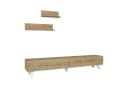 en.casa TV-Schrank Saarijärvi mit 2 Regalen Eiche-Optik Bild 2