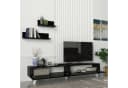 en.casa TV-Schrank Saarijärvi mit 2 Regalen Schwarz Bild 4