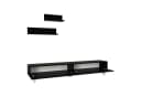 en.casa TV-Schrank Saarijärvi mit 2 Regalen Schwarz Bild 5