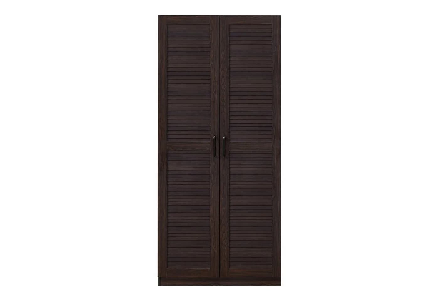 en.casa Kleiderschrank Finning 2-türig Walnuss MDF - Bild 5