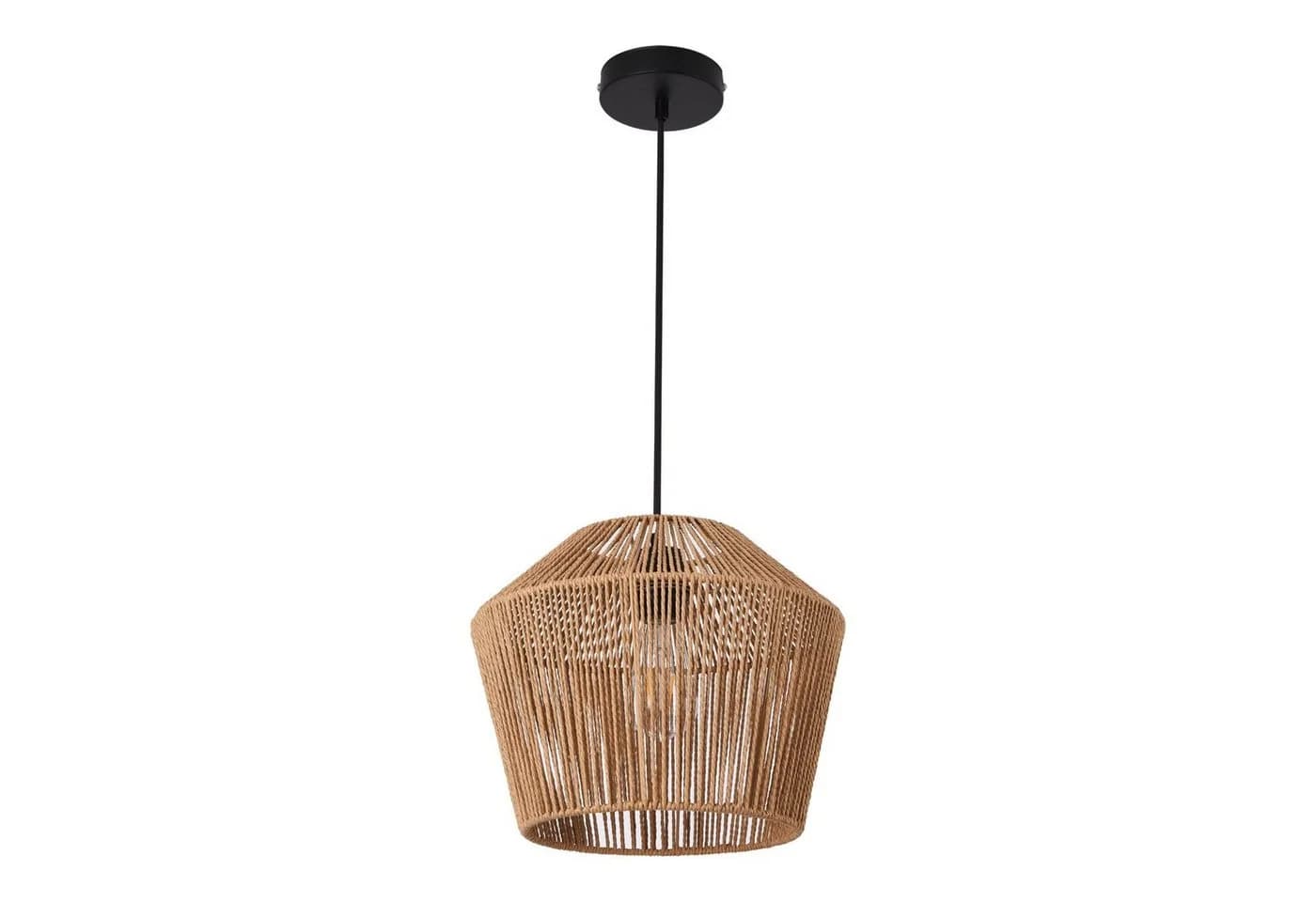 lux.pro Hängeleuchte Sela Schwarz/Beige Modern - Bild 2