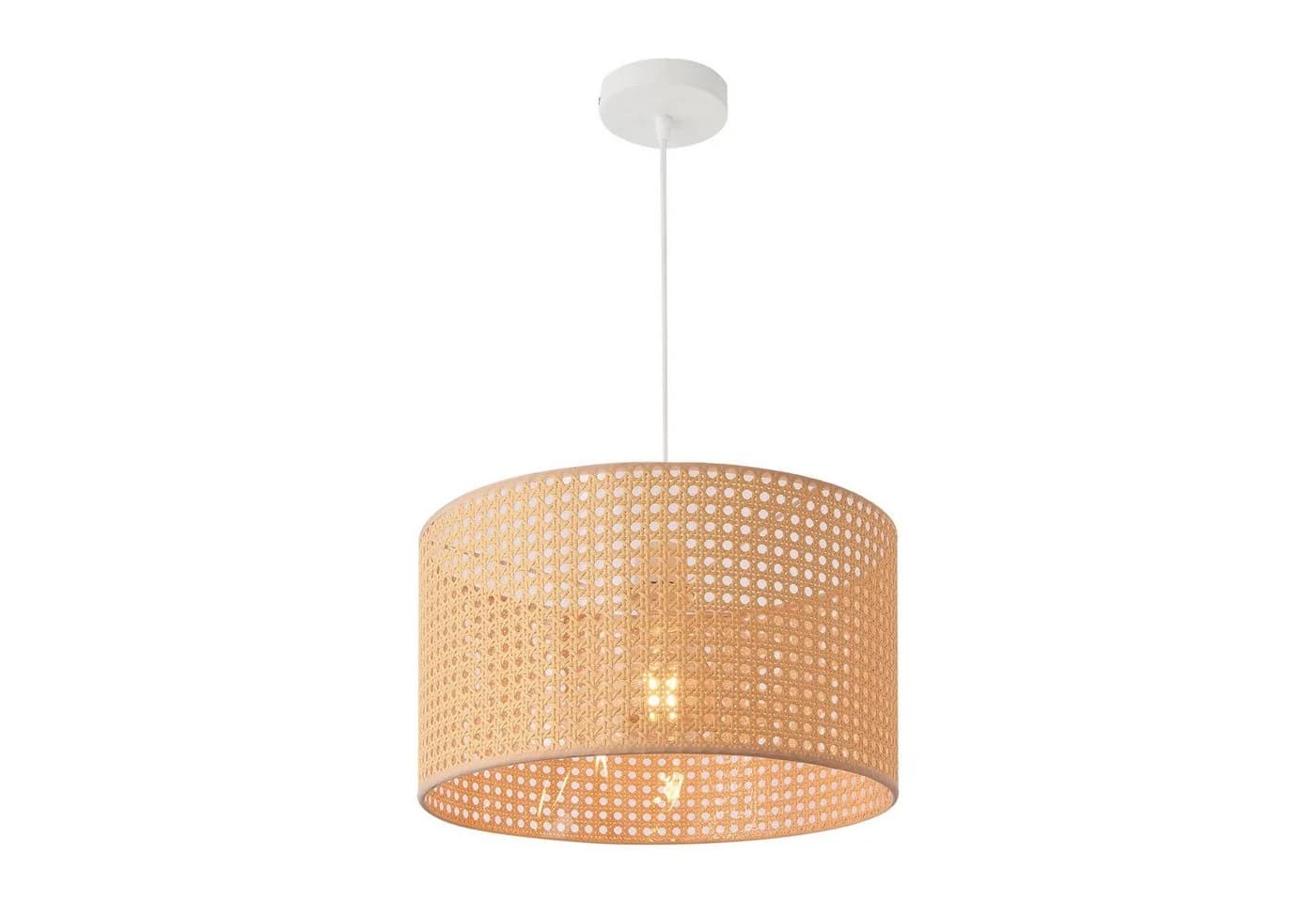 lux.pro Hängeleuchte Shrewsbury Pendelleuchte Rattan-Optik Beige Weiß - Bild 3