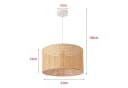 lux.pro Hängeleuchte Shrewsbury Pendelleuchte Rattan-Optik Beige Weiß Bild 4