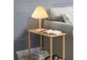 lux.pro Tischleuchte Sittingbourne Cremeweiß E14 Holz Metall Bild 1