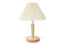 lux.pro Tischleuchte Sittingbourne Cremeweiß E14 Holz Metall Bild 2
