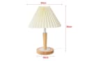 lux.pro Tischleuchte Sittingbourne Cremeweiß E14 Holz Metall Bild 4