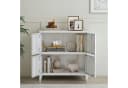 en.casa Mehrzweckschrank Hamina 4 Türen Weiß Industriedesign Bild 5