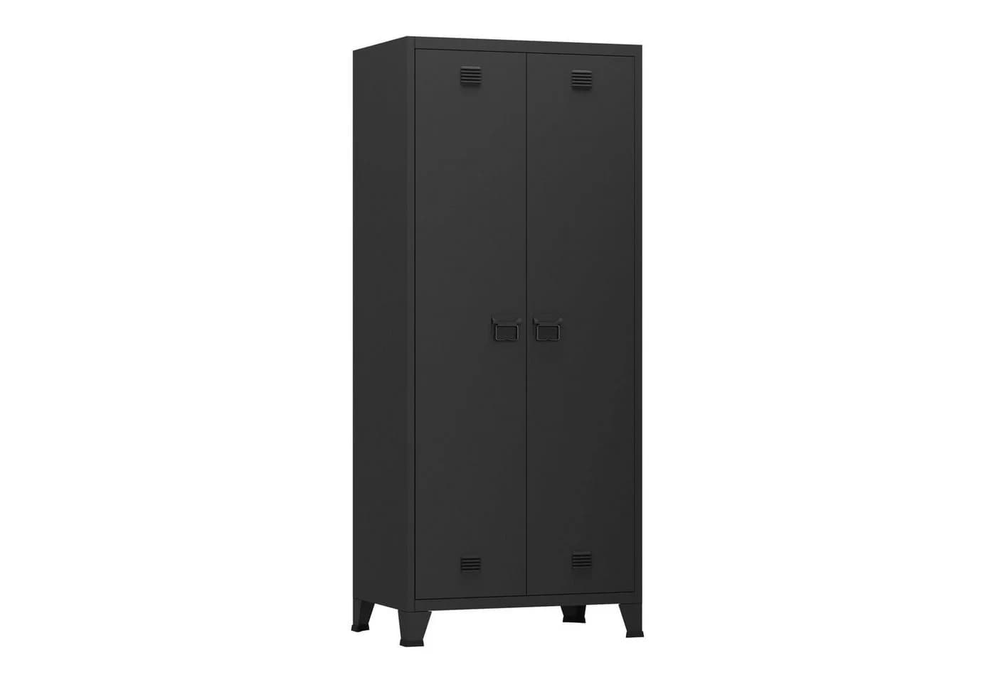 en.casa Kleiderschrank Hankasalmi Stahl Schwarz - Bild 2