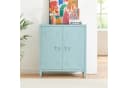 en.casa Aktenschrank Oripää 2 Türen Stahl Graublau Bild 3
