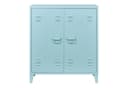 en.casa Aktenschrank Oripää 2 Türen Stahl Graublau Bild 5