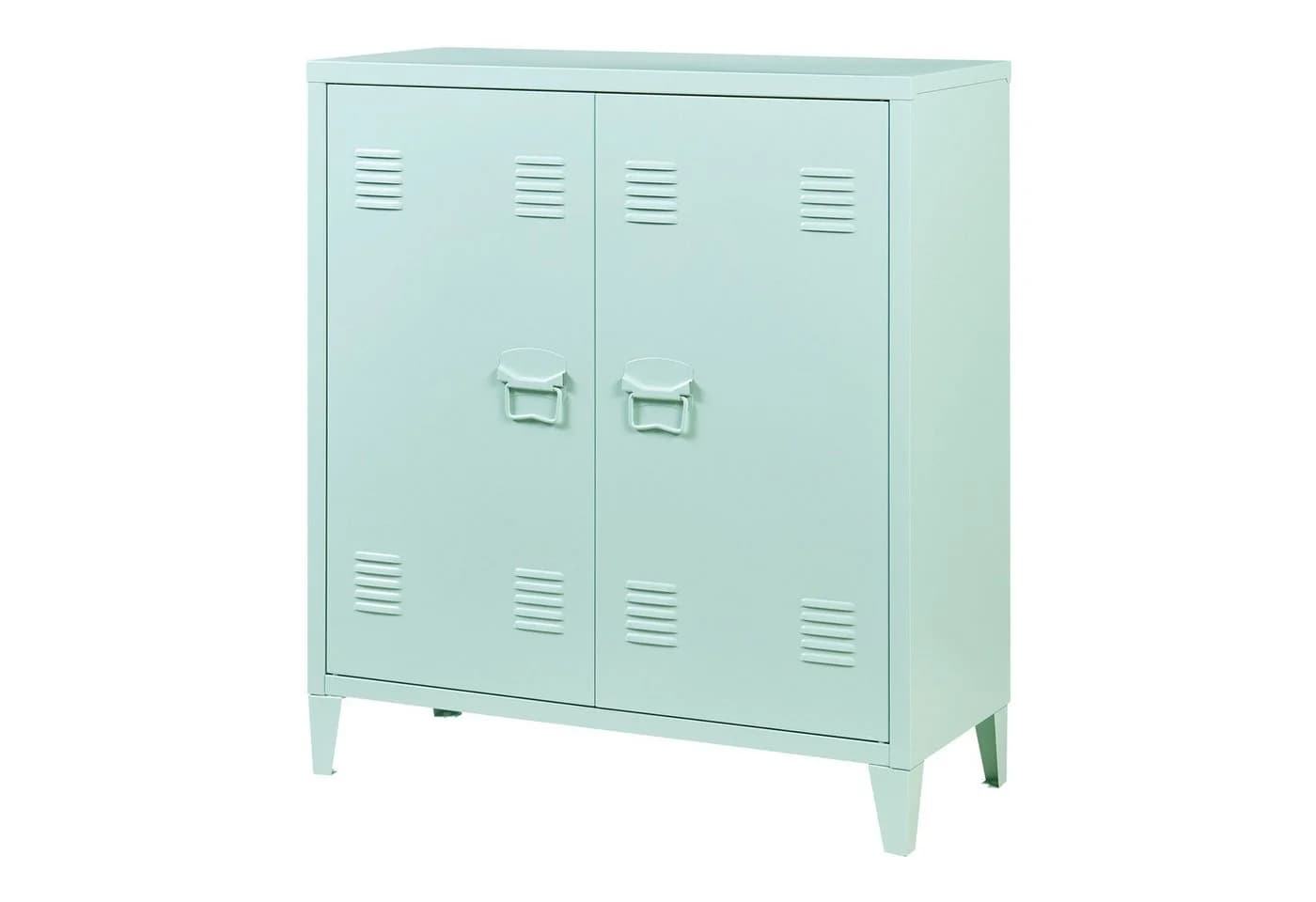 en.casa Aktenschrank Oripää Stahl 2 Türen Pastellgrün - Bild 2
