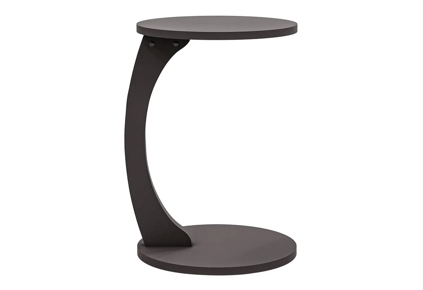 en.casa Beistelltisch C-Form Grau mit Rollen - Bild 2