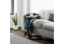 en.casa Beistelltisch C-Form Grau mit Rollen Bild 3